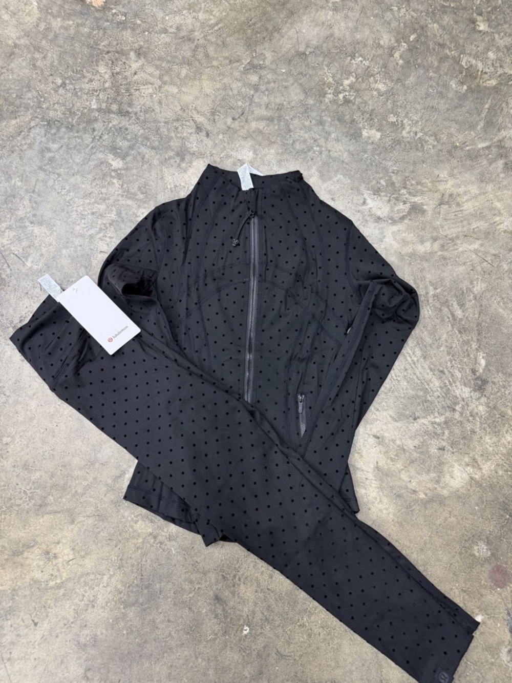 Lululemon Limited Edition - Polka Dot Define Jacket and Leggings Workout Set